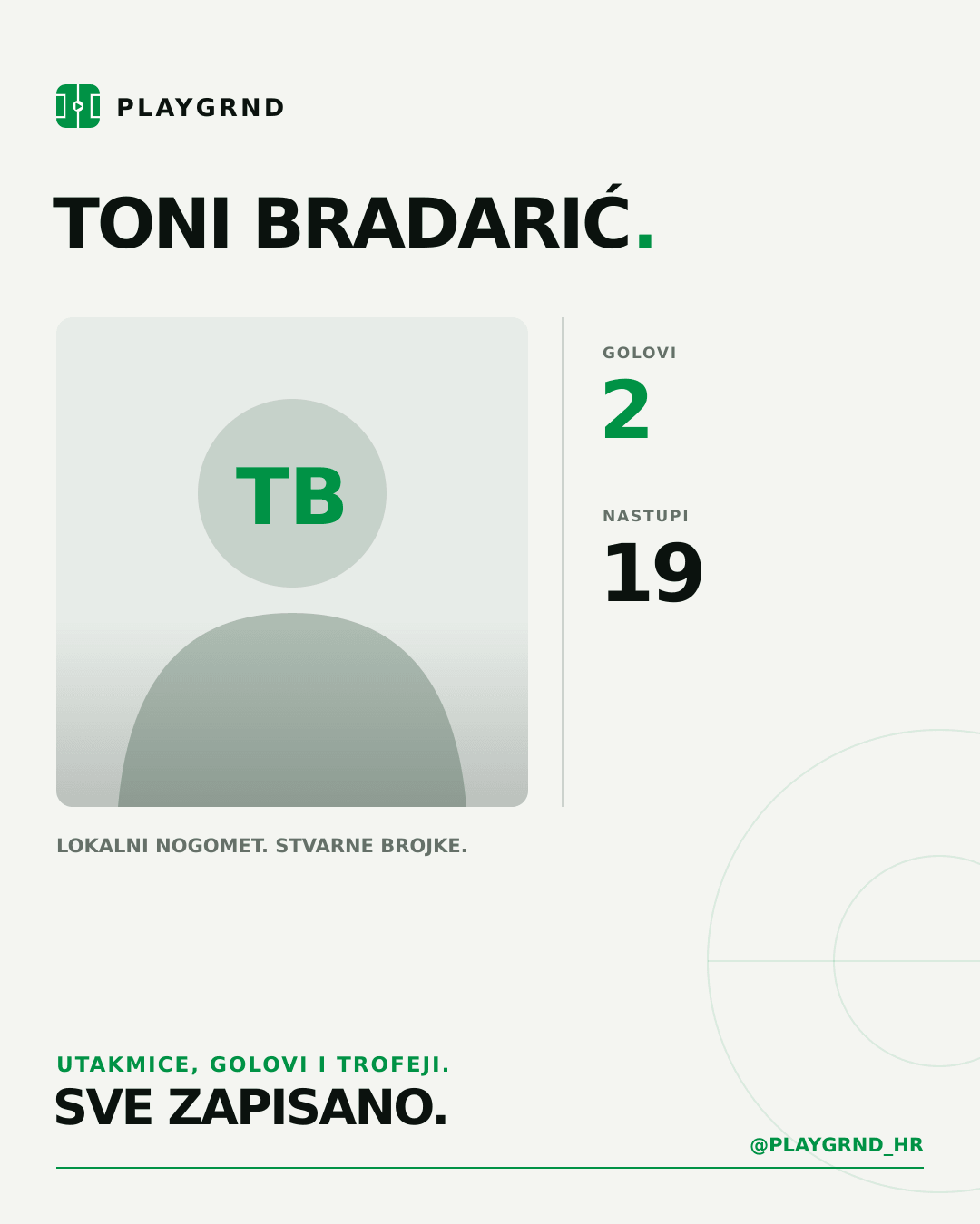 Toni Bradarić's PLAYGRND profile graphic