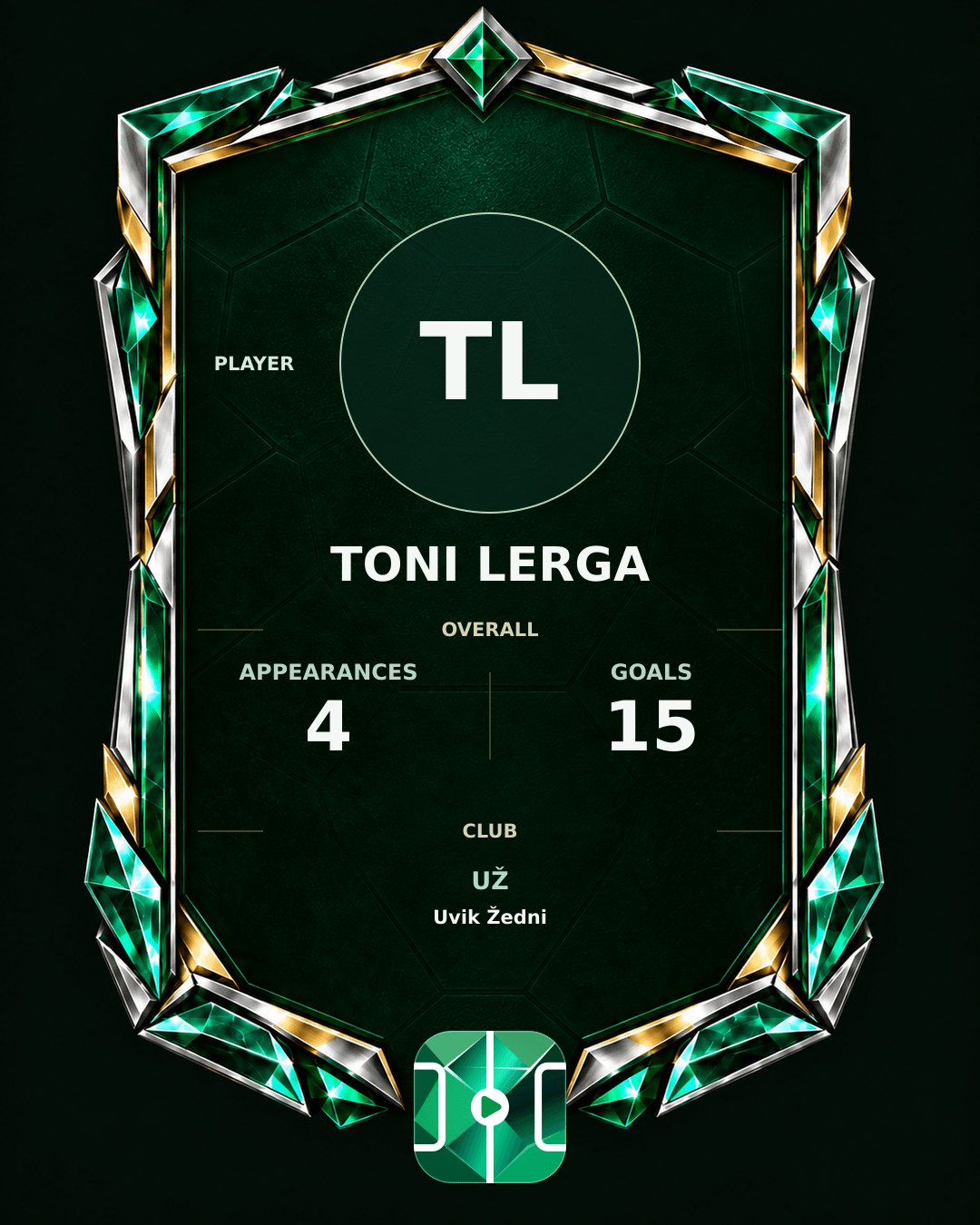 Toni Lerga's PLAYGRND profile graphic