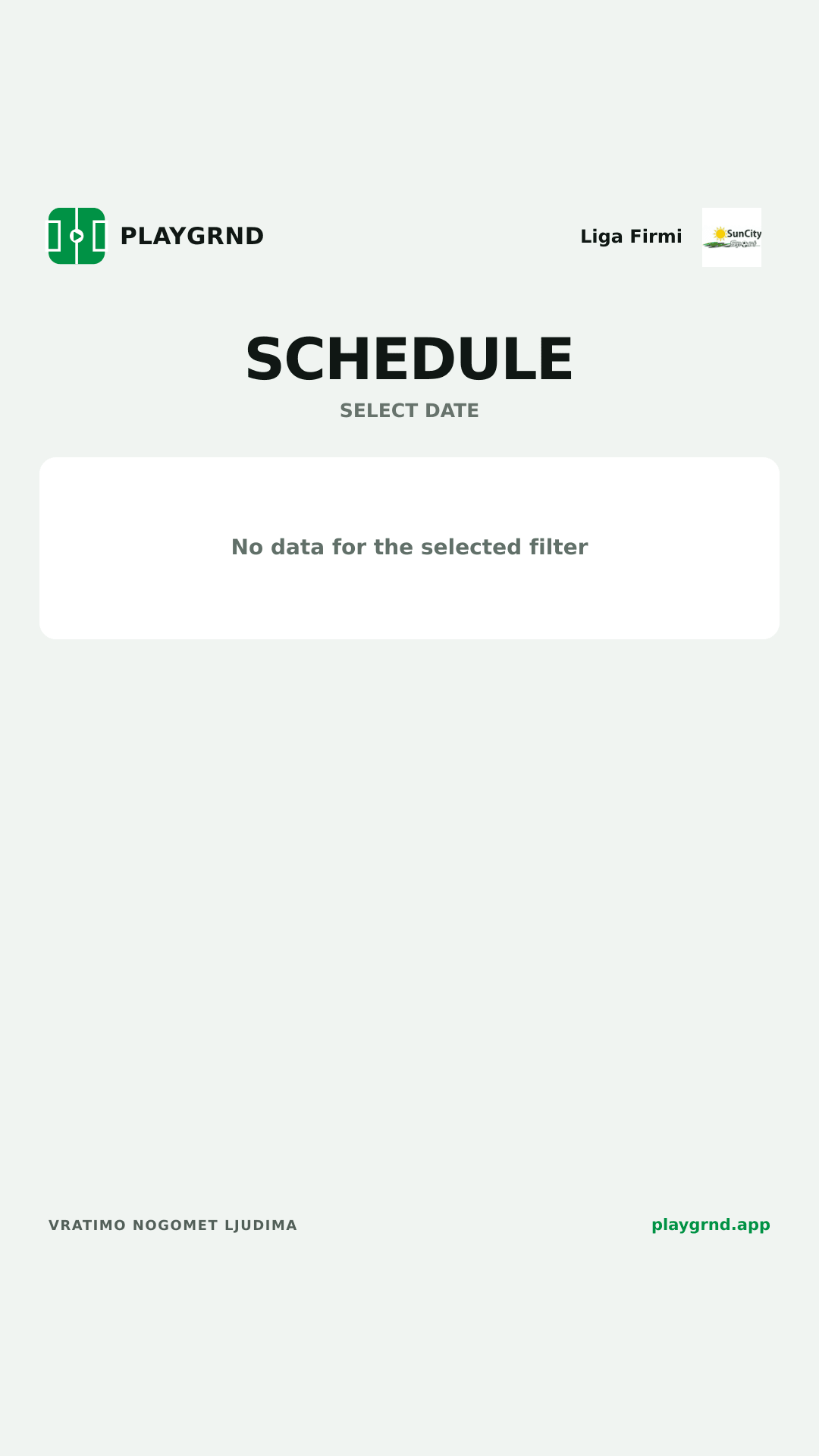 Schedule: Liga Firmi