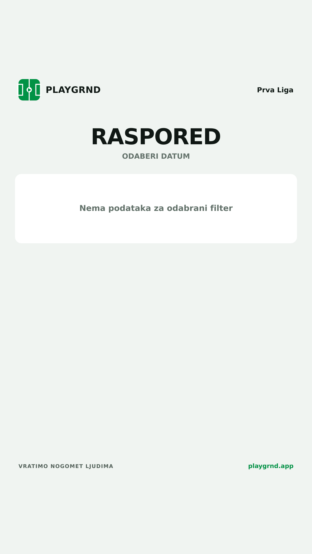 Raspored: Prva Liga