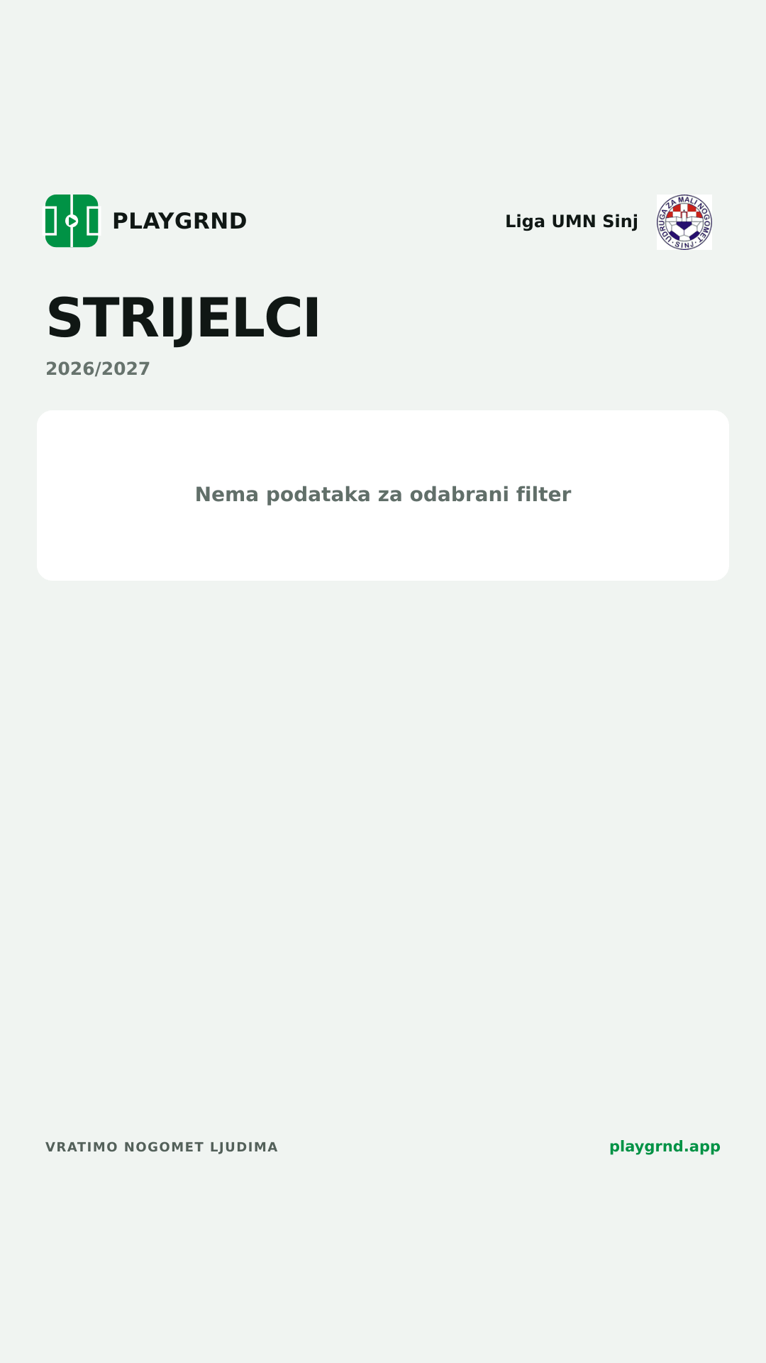 Strijelci: Liga UMN Sinj